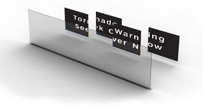 Exploded view of the e-ink display unit