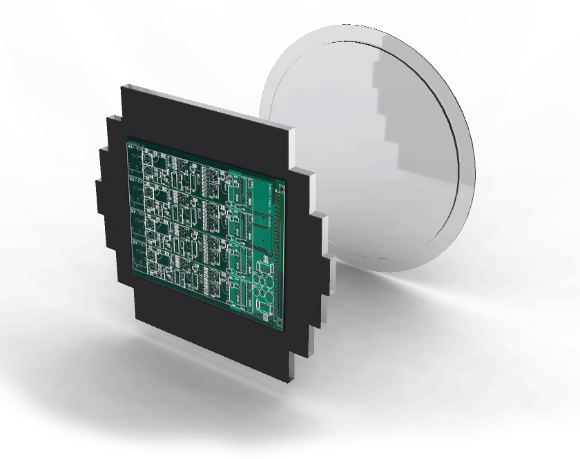 Exploded view of the LCD display unit