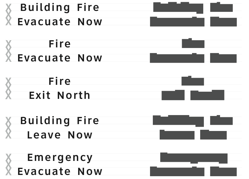 building fire messages